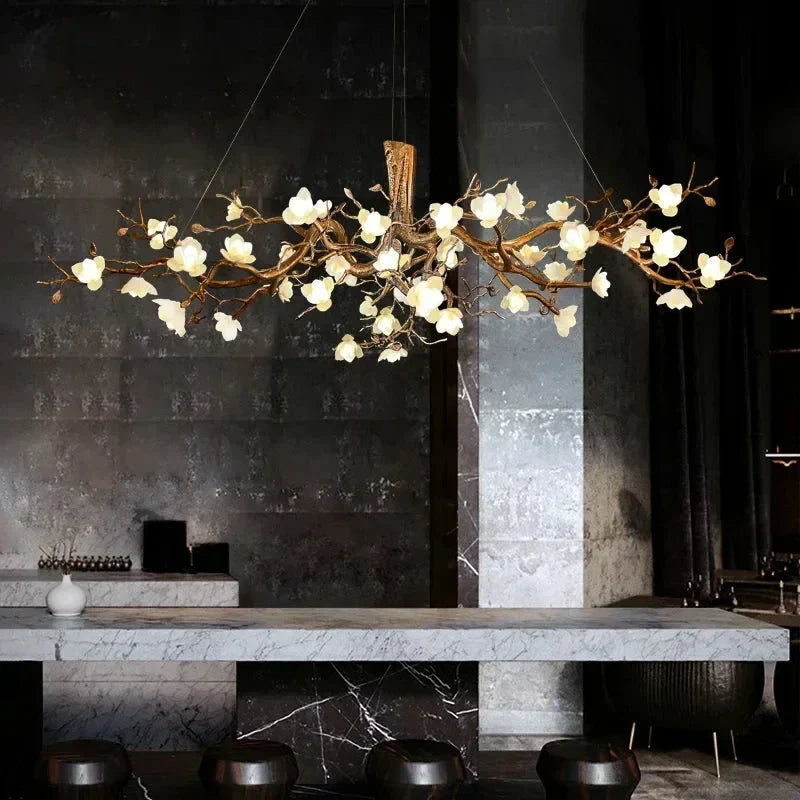 Zendas Branch Ceramic Flower Chandelier
