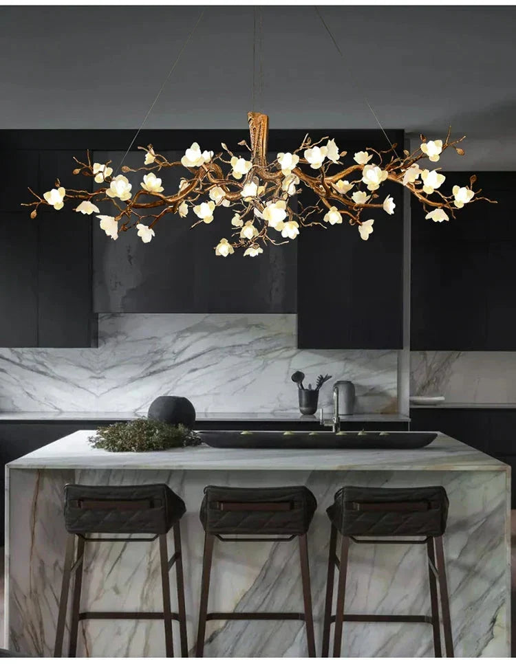 Zendas Branch Ceramic Flower Chandelier