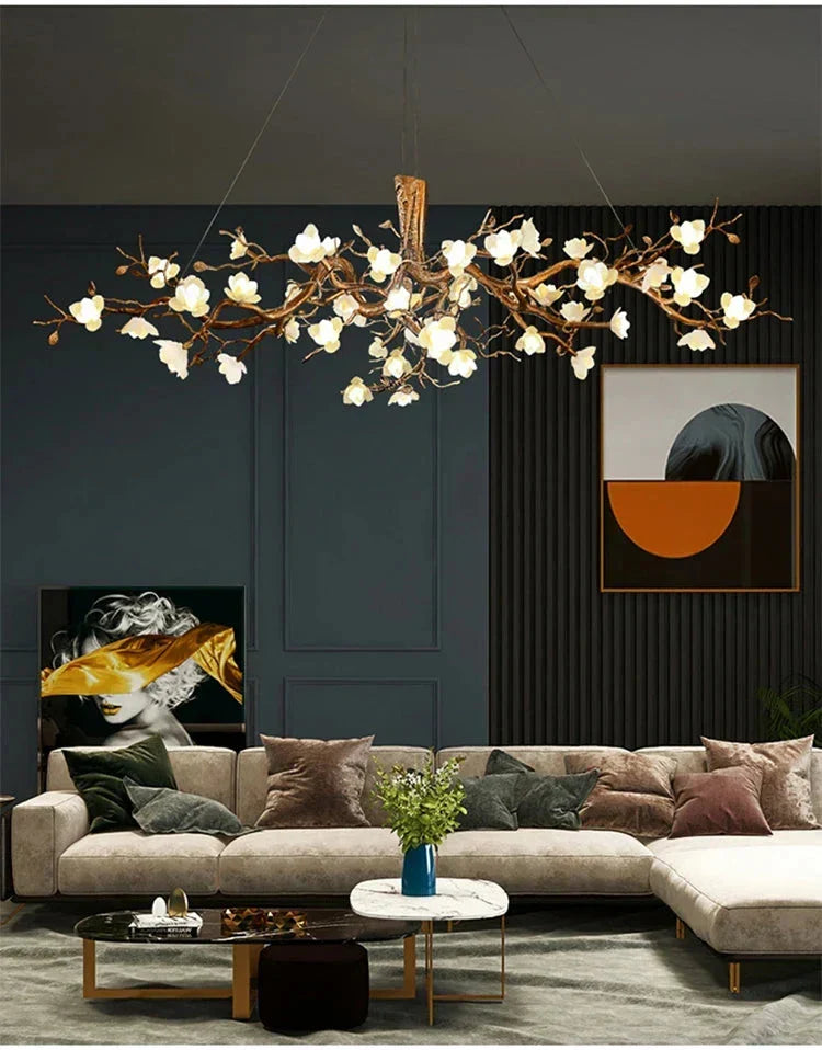 Zendas Branch Ceramic Flower Chandelier