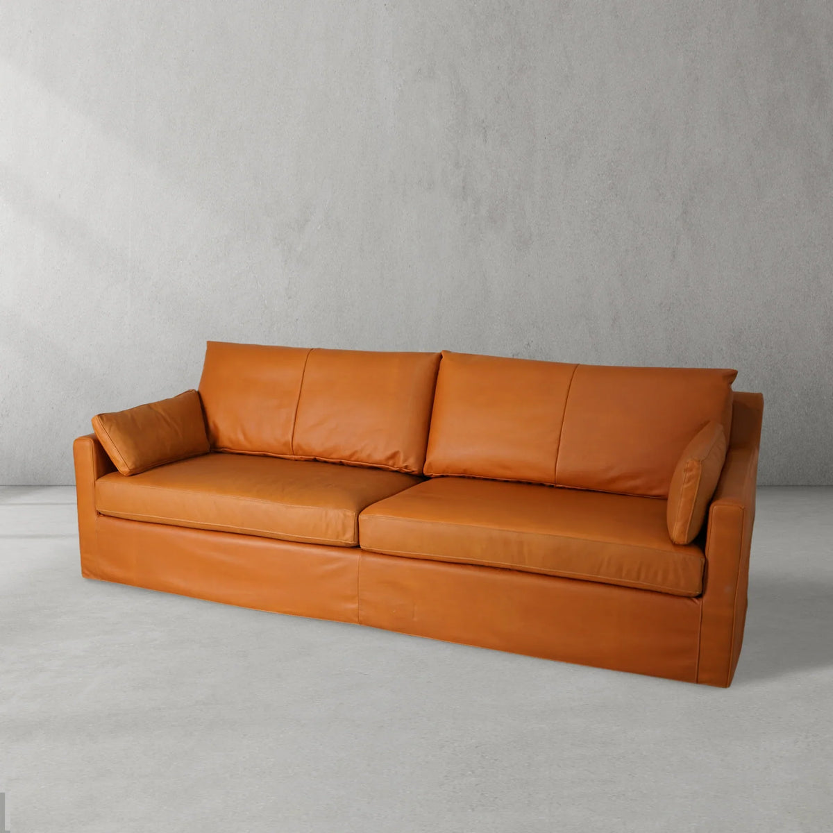 Mercury Warm Cognac Sofa 95"