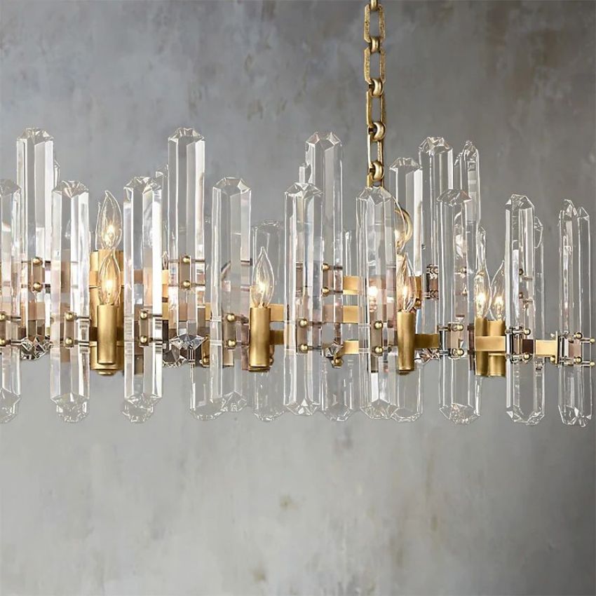 Monclair Radiant Crystal Linear Chandelier 72"