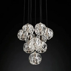 Boule De Radiant Crystal Cluster Chandelier 14"