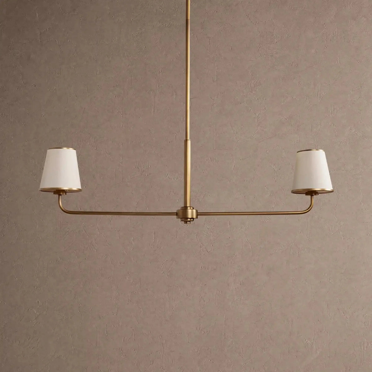 Amalfi 2-Light Chandelier - Pleated Whitecasivra