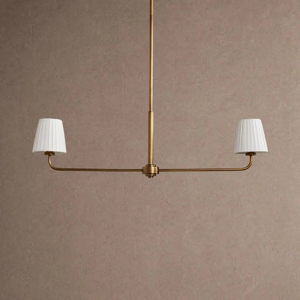 Amalfi 2-Light Chandelier - Pleated Whitecasivra