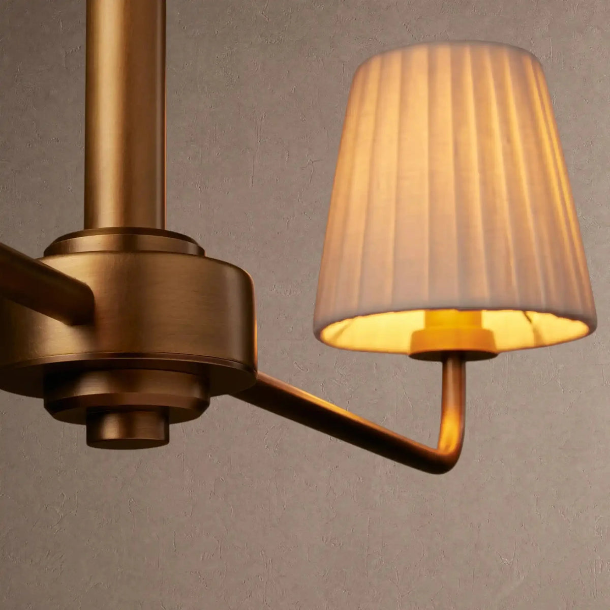 Amalfi 2-Light Chandelier - Pleated Whitecasivra