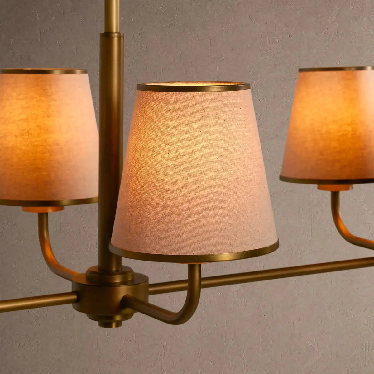 Amalfi Linear Chandelier - Pleated Whitecasivra
