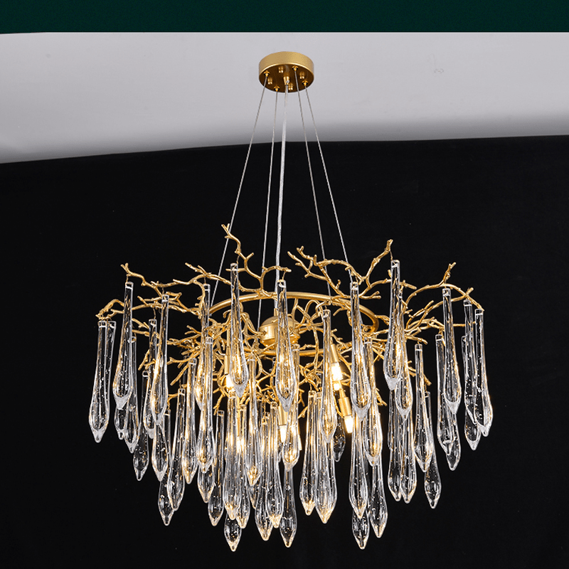 Agnes Round Branch Crystal Chandelier - 31.5" diamcasivra
