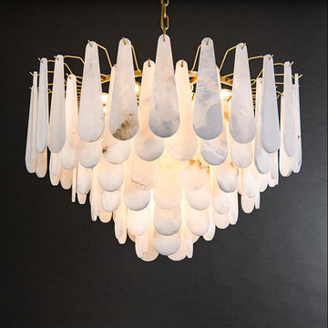 Alabaster Anne Foyer Art Chandelier - D 31.5"casivra