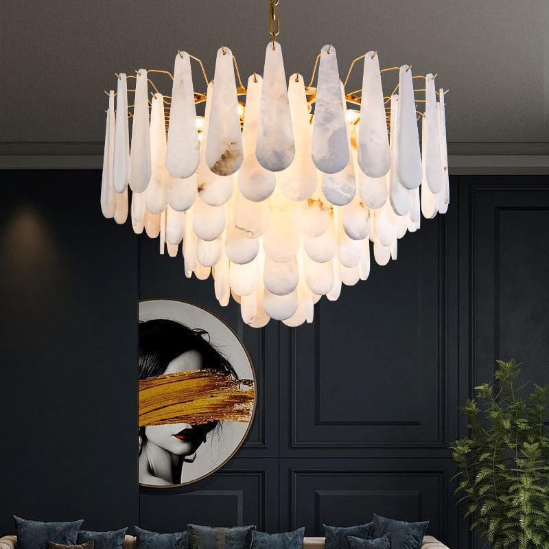 Alabaster Anne Foyer Art Chandelier - D 31.5"casivra