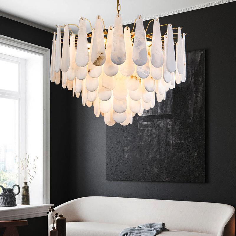 Alabaster Anne Foyer Art Chandelier - D 31.5"casivra