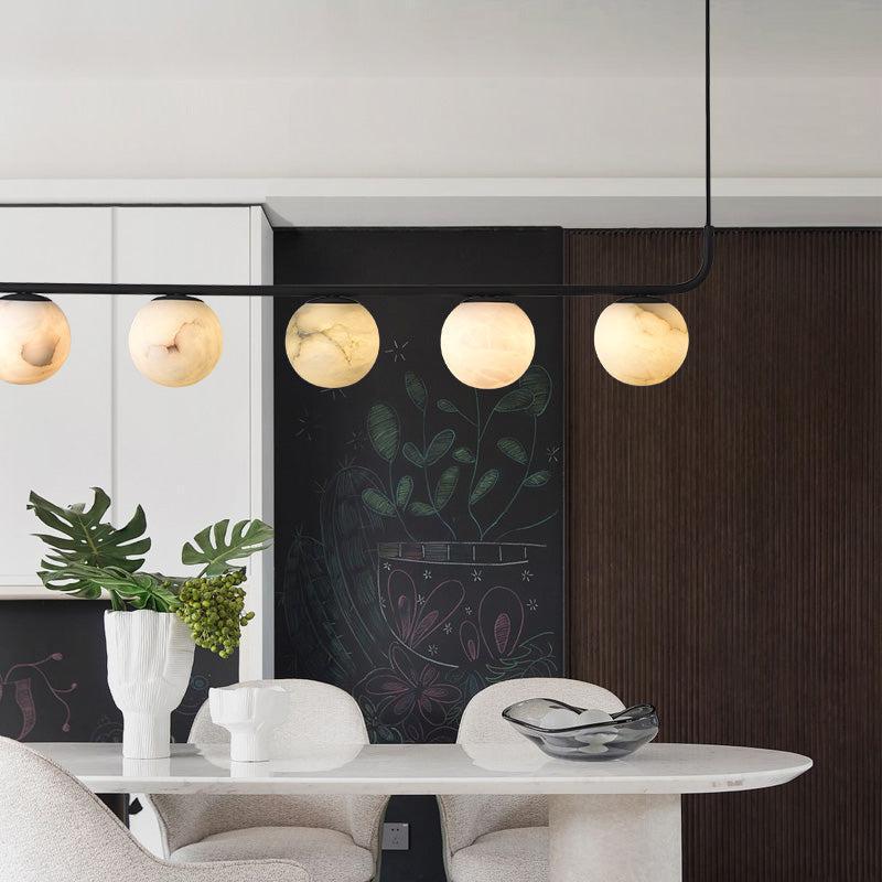 Alabaster Anne Island Chandelier 5 Lights - casivra