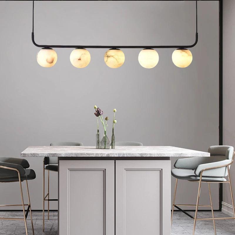 Alabaster Anne Island Chandelier 5 Lights - casivra
