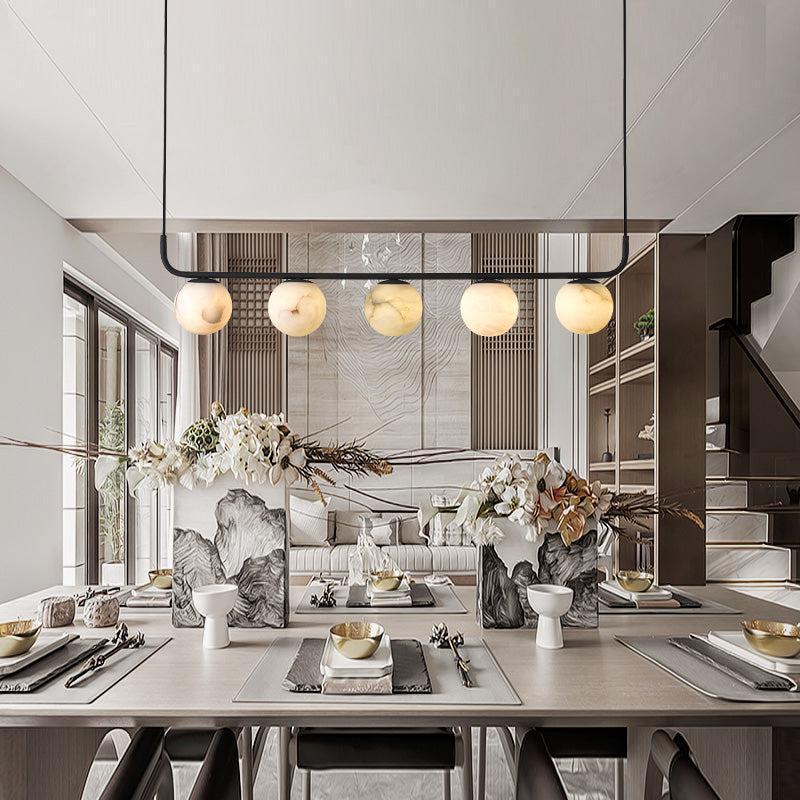 Alabaster Anne Island Chandelier 5 Lights - casivra