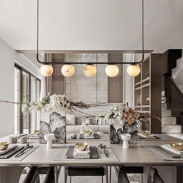 Alabaster Anne Island Chandelier 5 Lights - casivra