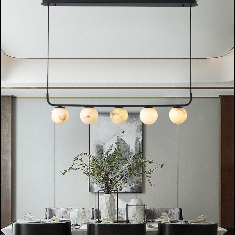 Alabaster Anne Island Chandelier 5 Lights - casivra