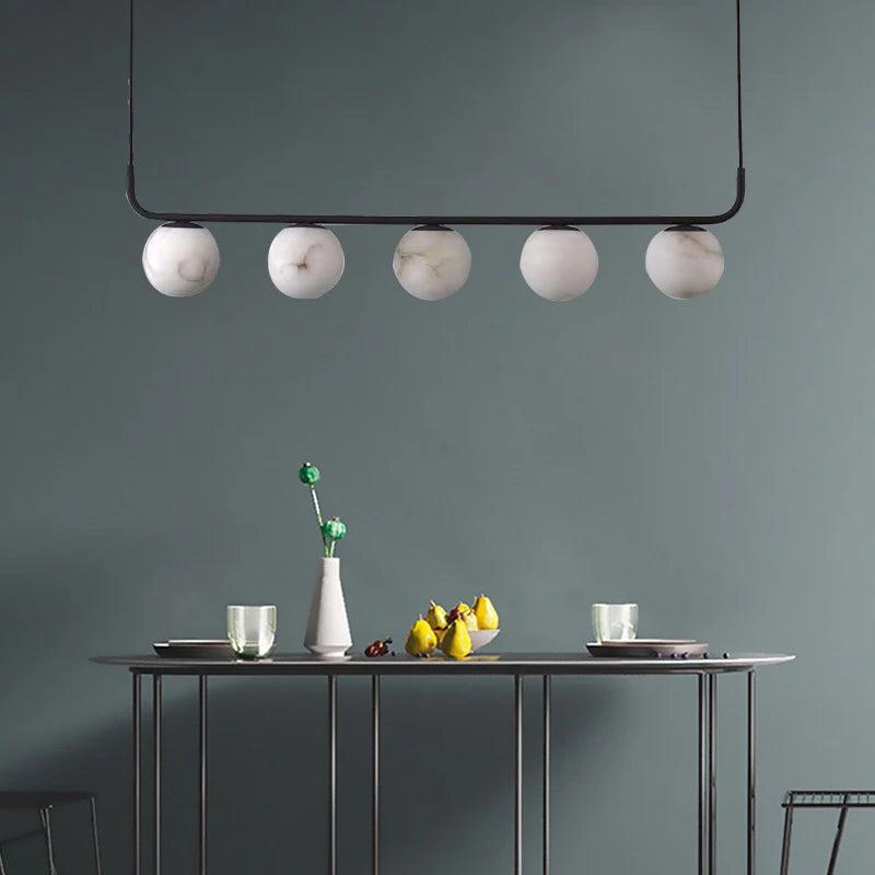 Alabaster Anne Island Chandelier 5 Lights - casivra