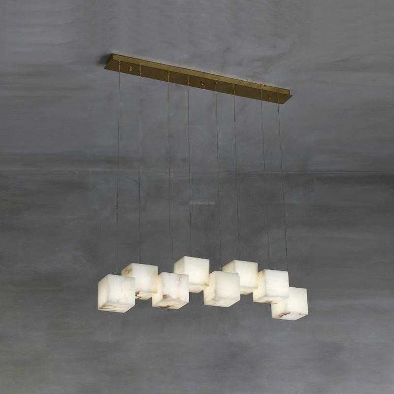 Alabaster Box Linear Chandelier - 8 heads L 37.8" x W 4.7"x H 78.7" / L 96cm x W 12cm x H 200cmWhitecasivra