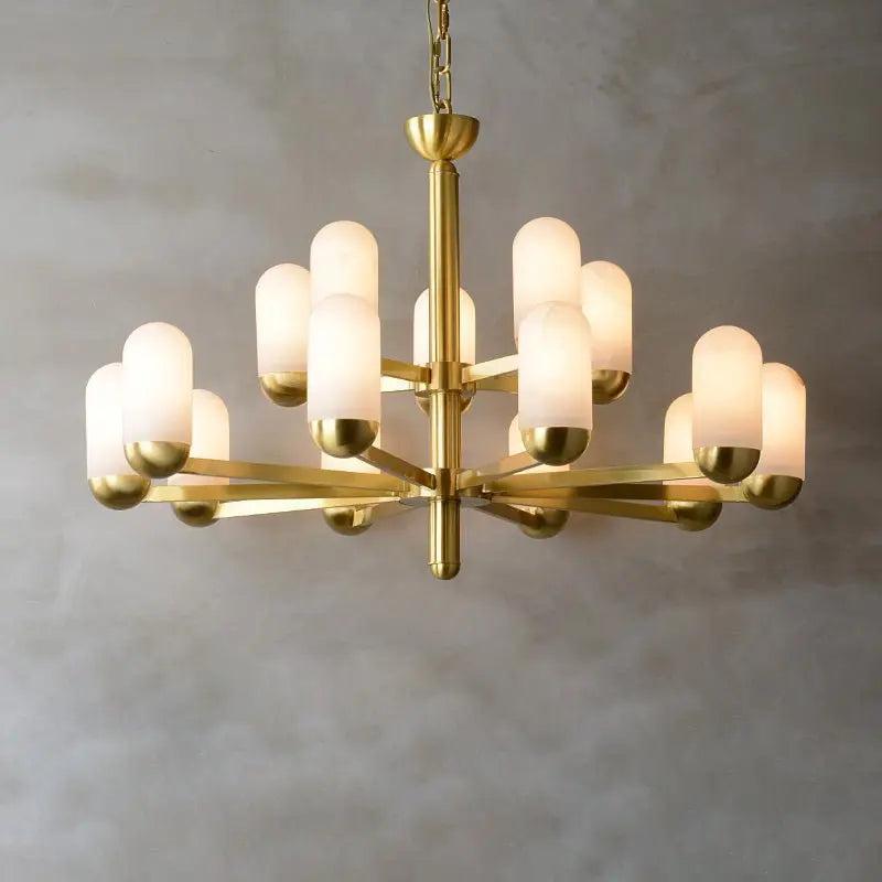Alabaster Brass Chandelier Living Dining Lighting - 15 Lightscasivra