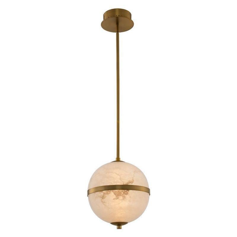 Alabaster Canterbury LED Mini Pendant - 10"Hcasivra