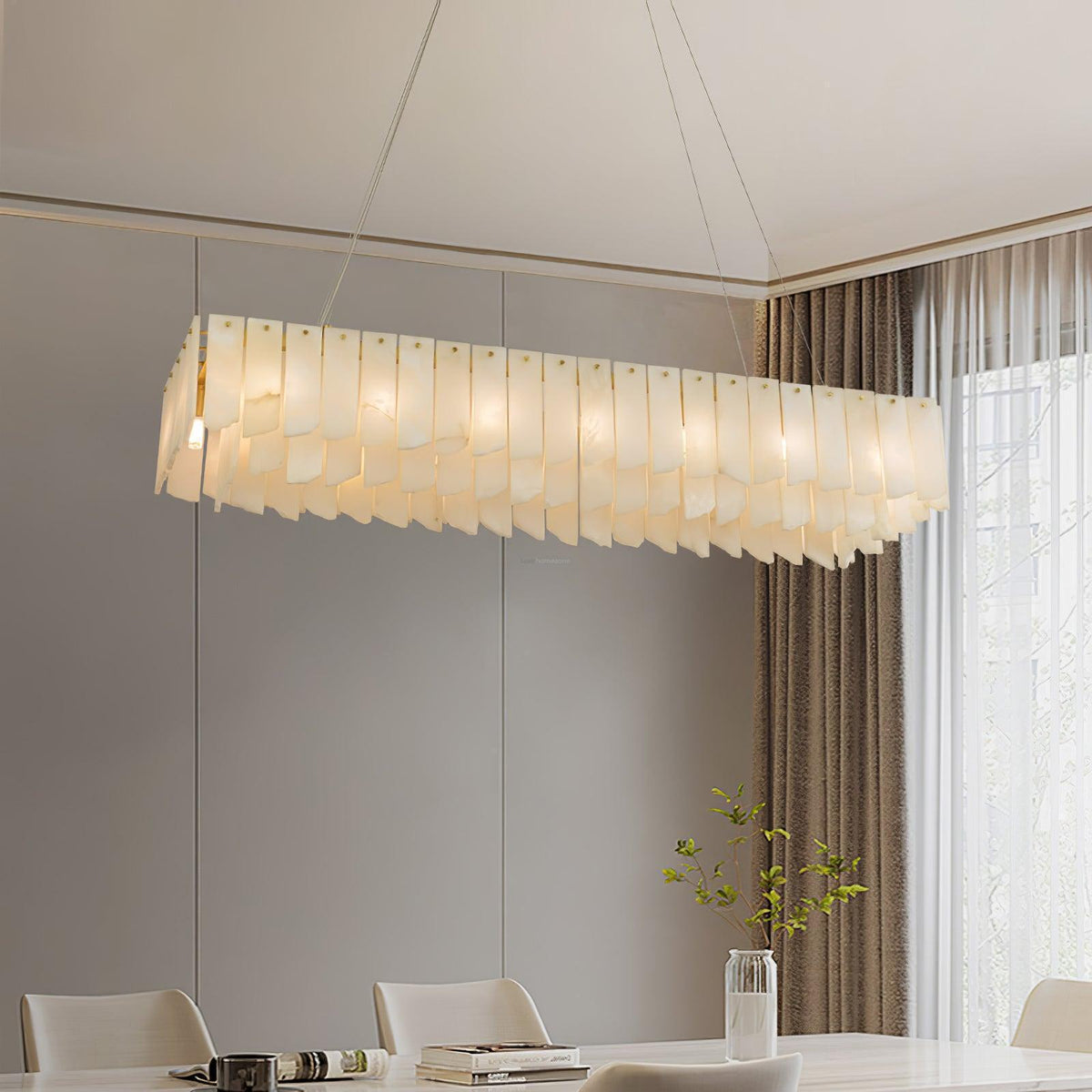Alabaster Cascade Tiered Chandelier 27.6 - 27.6" x H 21.7" / Dia 57cm x H 150cmBrass & Whitecasivra
