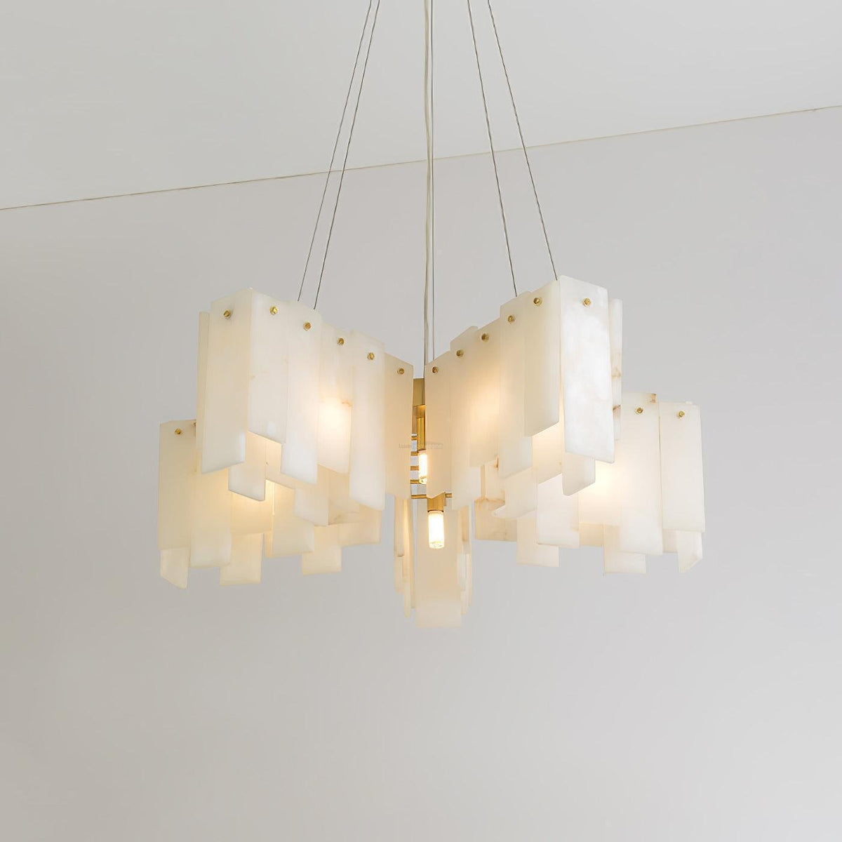Alabaster Cascade Tiered Chandelier 27.6 - 27.6" x H 21.7" / Dia 57cm x H 150cmBrass & Whitecasivra