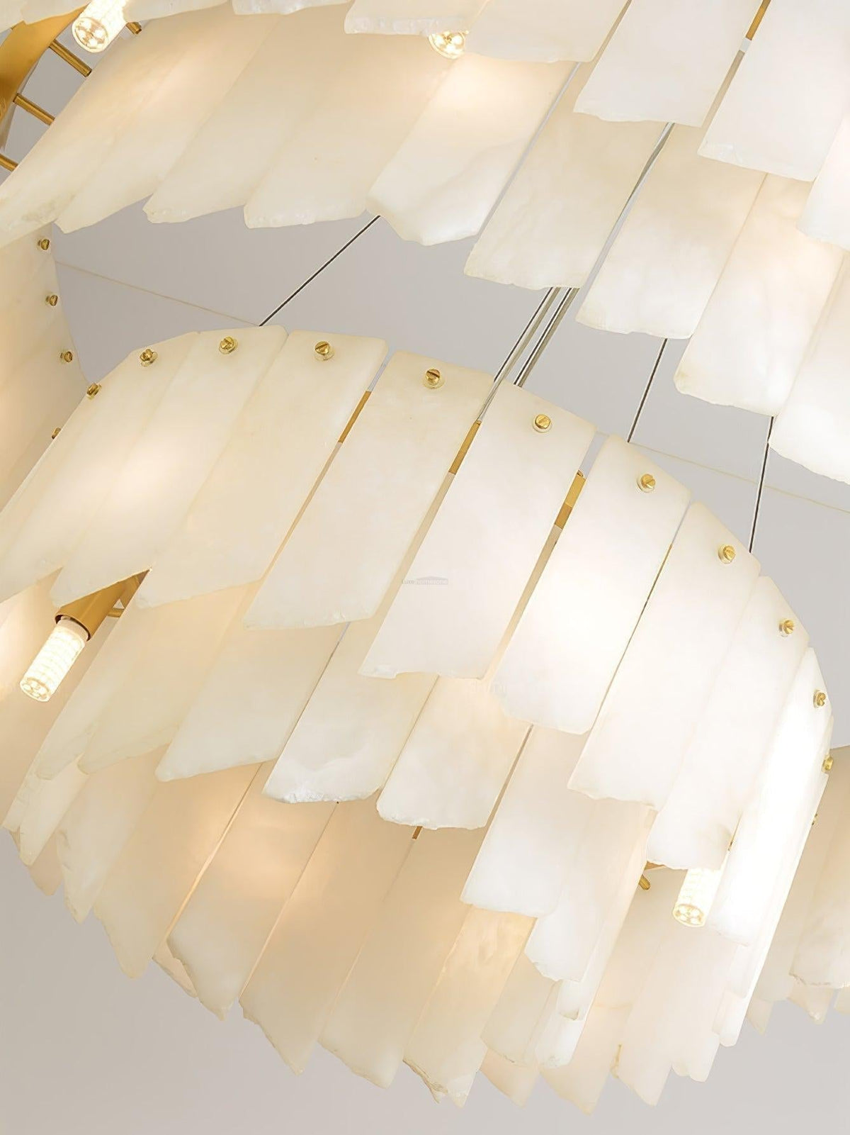 Alabaster Cascade Tiered Chandelier 27.6 - 27.6" x H 21.7" / Dia 57cm x H 150cmBrass & Whitecasivra