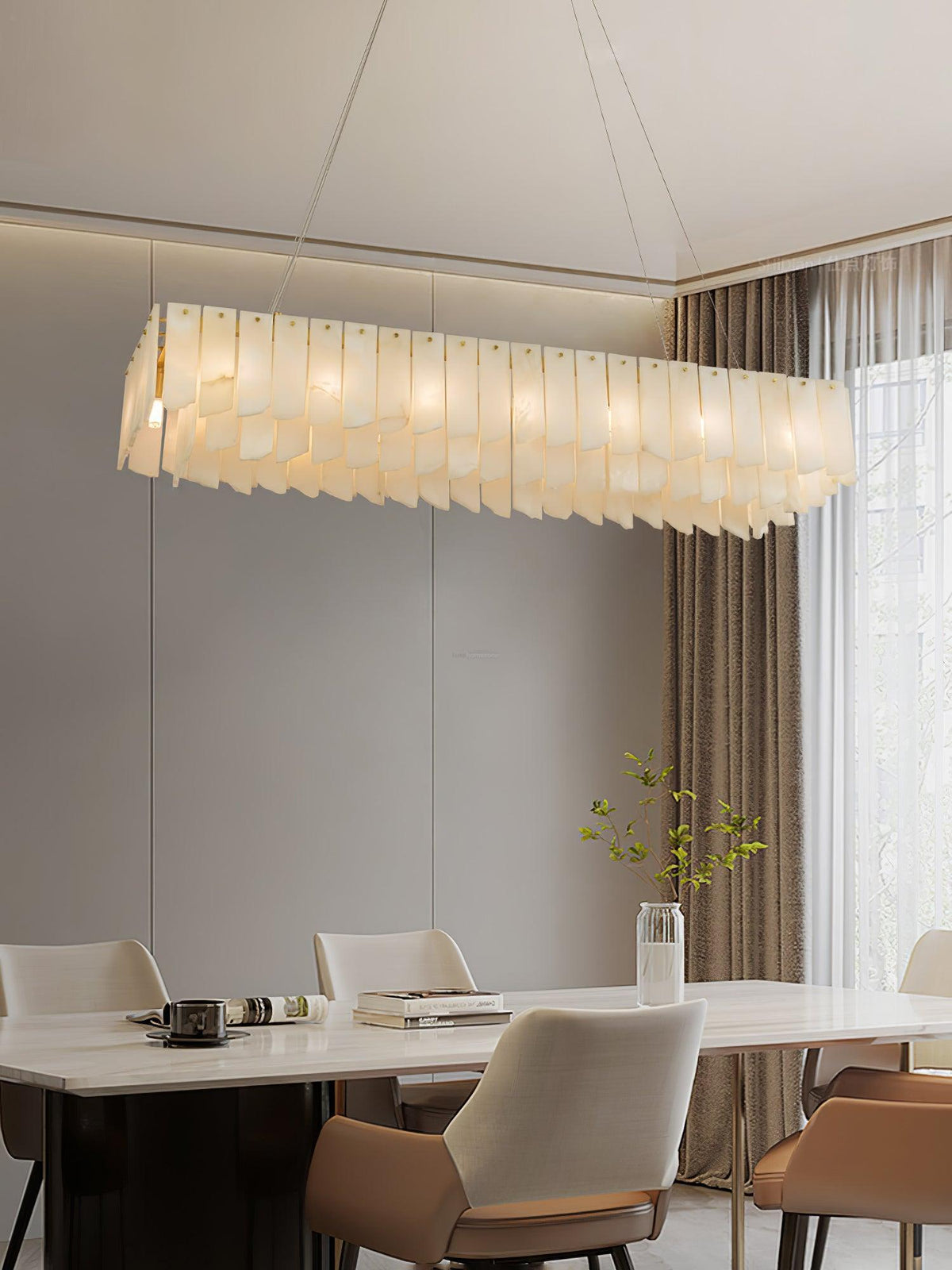 Alabaster Cascade Tiered Chandelier 27.6 - 27.6" x H 21.7" / Dia 57cm x H 150cmBrass & Whitecasivra