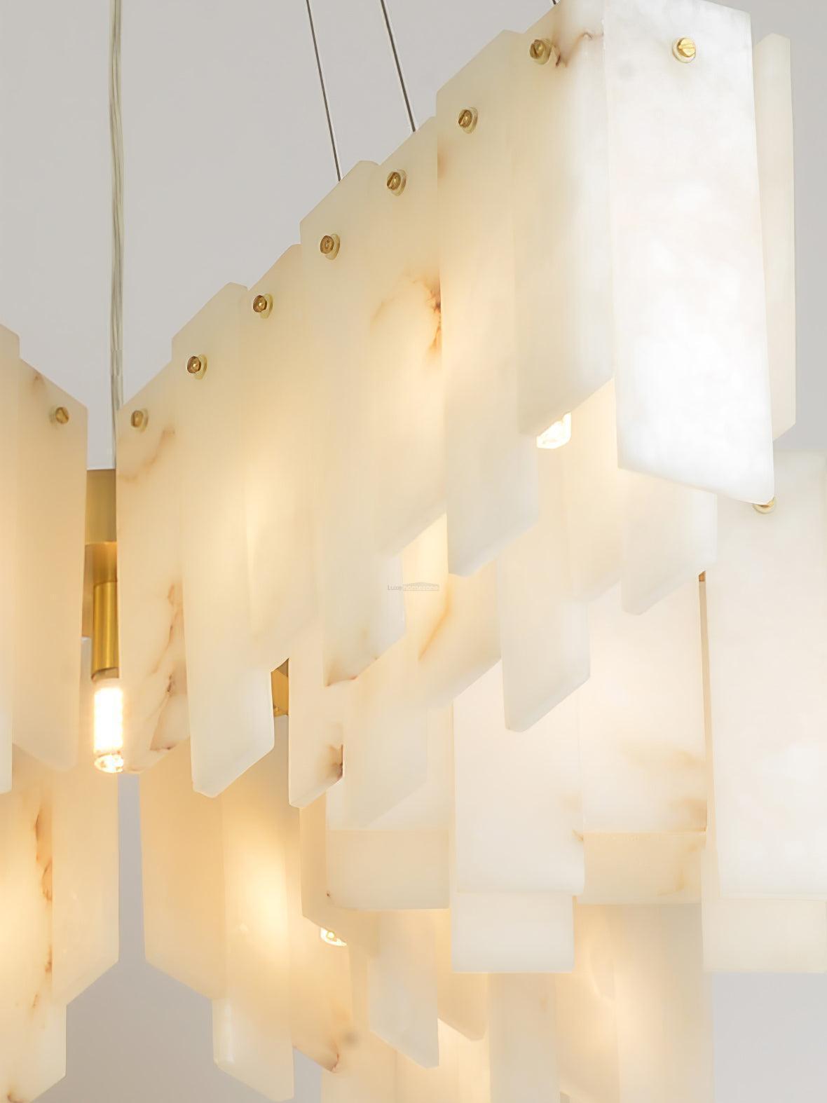 Alabaster Cascade Tiered Chandelier 27.6 - 27.6" x H 21.7" / Dia 57cm x H 150cmBrass & Whitecasivra