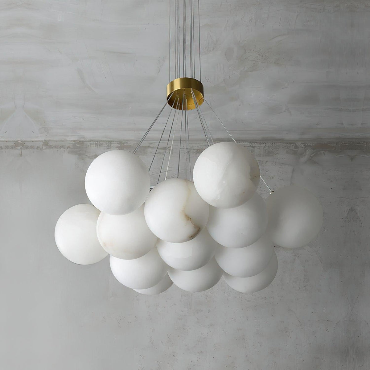 Alabaster Ceiling Pendant - 7 HEADS D 50CM X H 200CM / ∅ 19.7″ X H 78.7″casivra