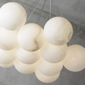 Alabaster Ceiling Pendant - 7 HEADS D 40CM X H 200CM / ∅ 15.7″ X H 78.7″casivra