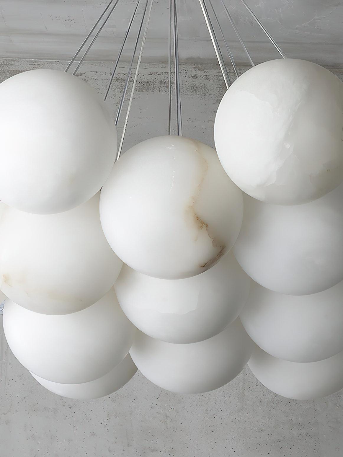 Alabaster Ceiling Pendant - 7 HEADS D 50CM X H 200CM / ∅ 19.7″ X H 78.7″casivra