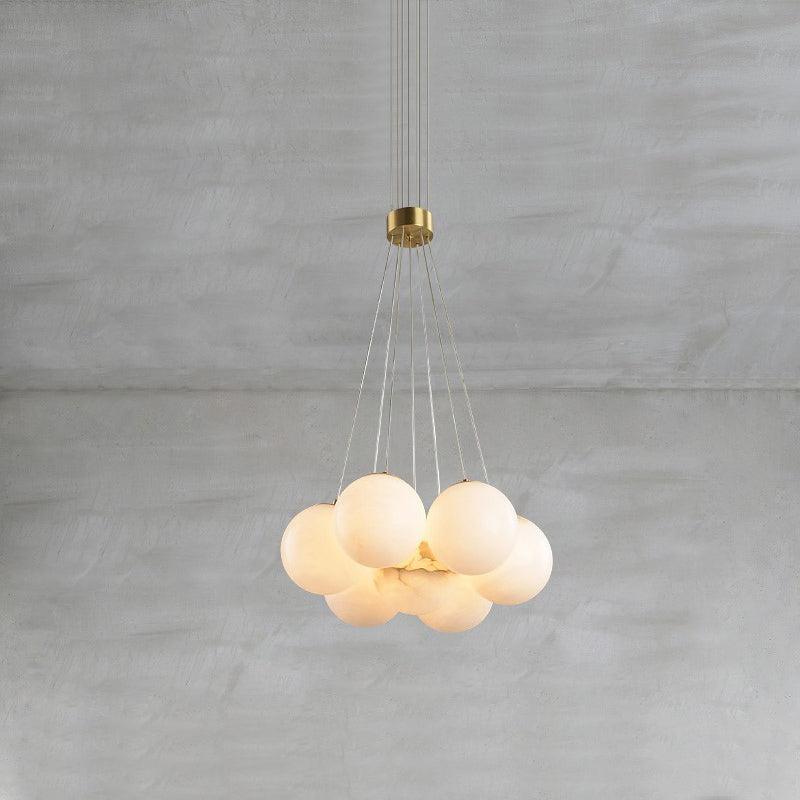 Alabaster Ceiling Pendant - 7 HEADS D 40CM X H 200CM / ∅ 15.7″ X H 78.7″casivra