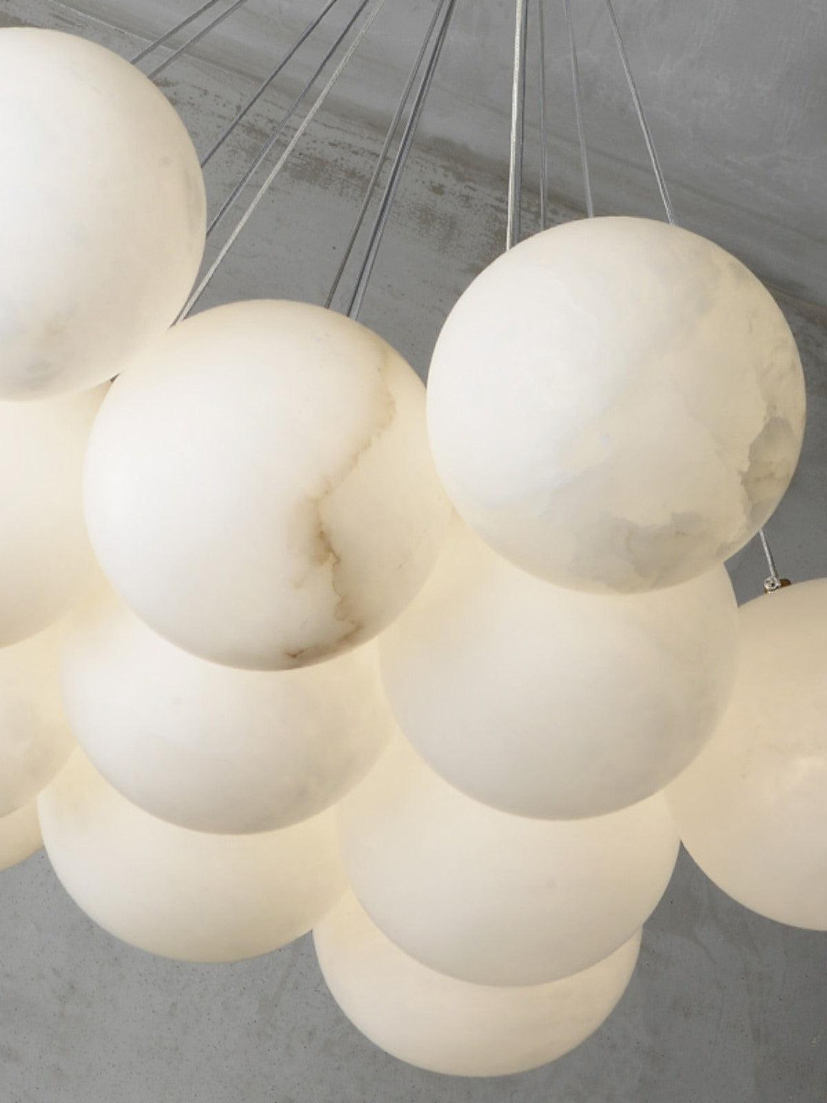 Alabaster Ceiling Pendant - 7 HEADS D 50CM X H 200CM / ∅ 19.7″ X H 78.7″casivra
