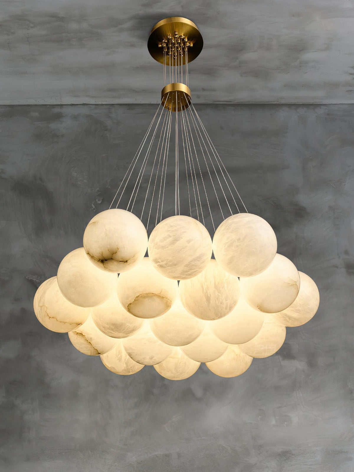 Alabaster Ceiling Pendant - 19 HEADS D 85CM X H 200CM / ∅ 33.5″ X H 78.7″casivra