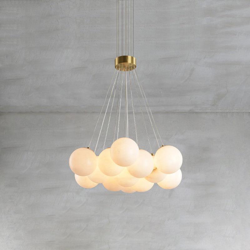Alabaster Ceiling Pendant - 13 HEADS D 50CM X H 200CM / ∅ 19.7″ X H 78.7″casivra