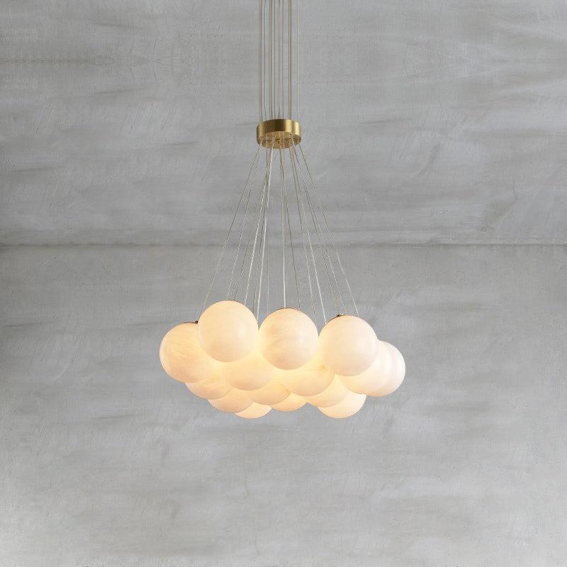 Alabaster Ceiling Pendant - 13 HEADS D 50CM X H 200CM / ∅ 19.7″ X H 78.7″casivra