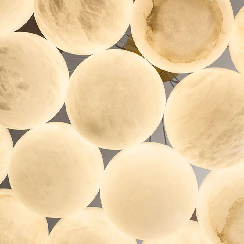 Alabaster Ceiling Pendant - 7 HEADS D 40CM X H 200CM / ∅ 15.7″ X H 78.7″casivra