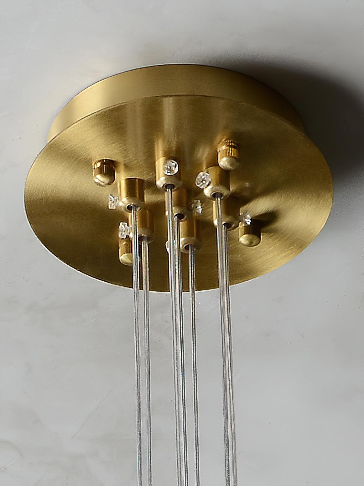 Alabaster Ceiling Pendant - 7 HEADS D 50CM X H 200CM / ∅ 19.7″ X H 78.7″casivra
