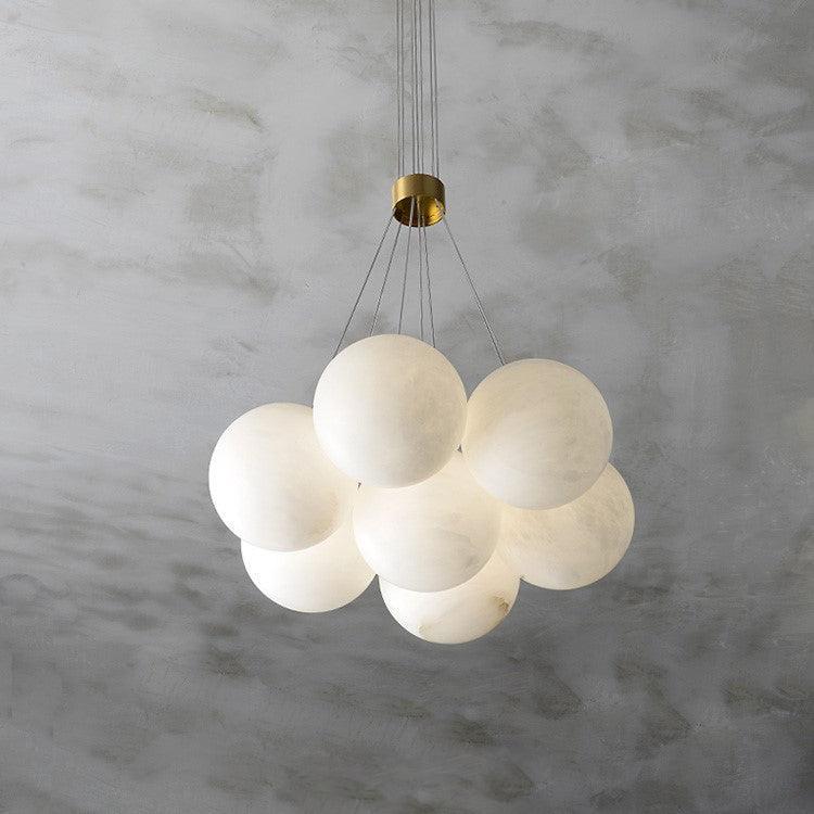 Alabaster Ceiling Pendant - 7 HEADS D 50CM X H 200CM / ∅ 19.7″ X H 78.7″casivra