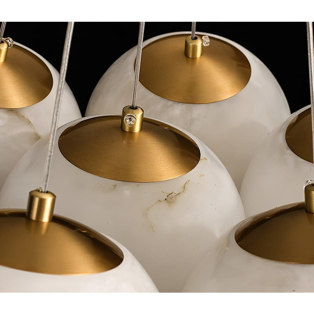 Alabaster Ceiling Pendant - 13 HEADS D 50CM X H 200CM / ∅ 19.7″ X H 78.7″casivra
