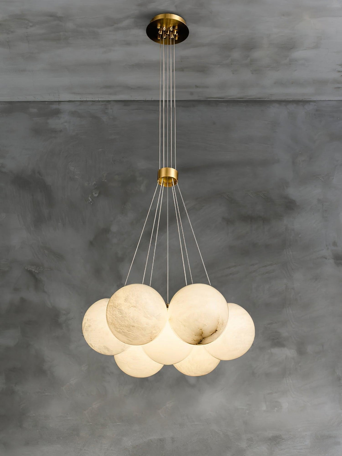Alabaster Ceiling Pendant - 13 HEADS D 68CM X H 200CM / ∅ 26.8″ X H 78.7″casivra