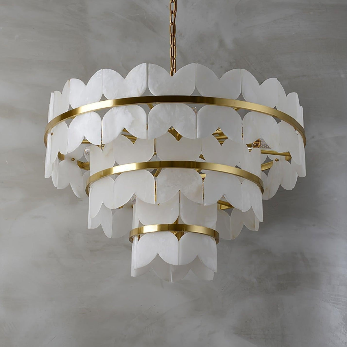 Alabaster Cloudscape Chandelier with 1/2 layer - 2 layers Long L 39.4" x W 13.8" x H 14.2" / L 100cm x W 35cm x H 36cmcasivra