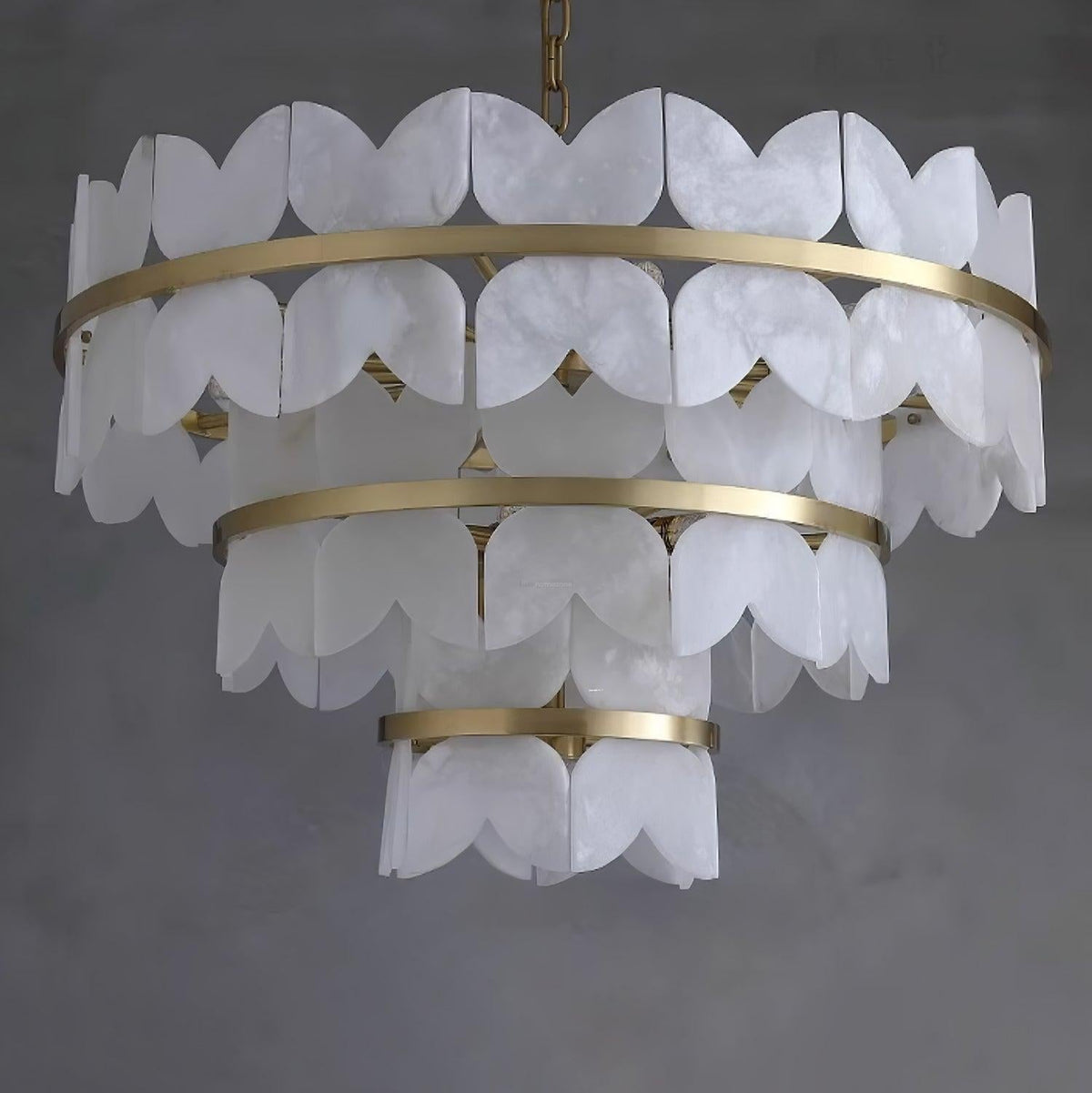 Alabaster Cloudscape Chandelier with 1/2 layer - 2 layers Long L 39.4" x W 13.8" x H 14.2" / L 100cm x W 35cm x H 36cmcasivra