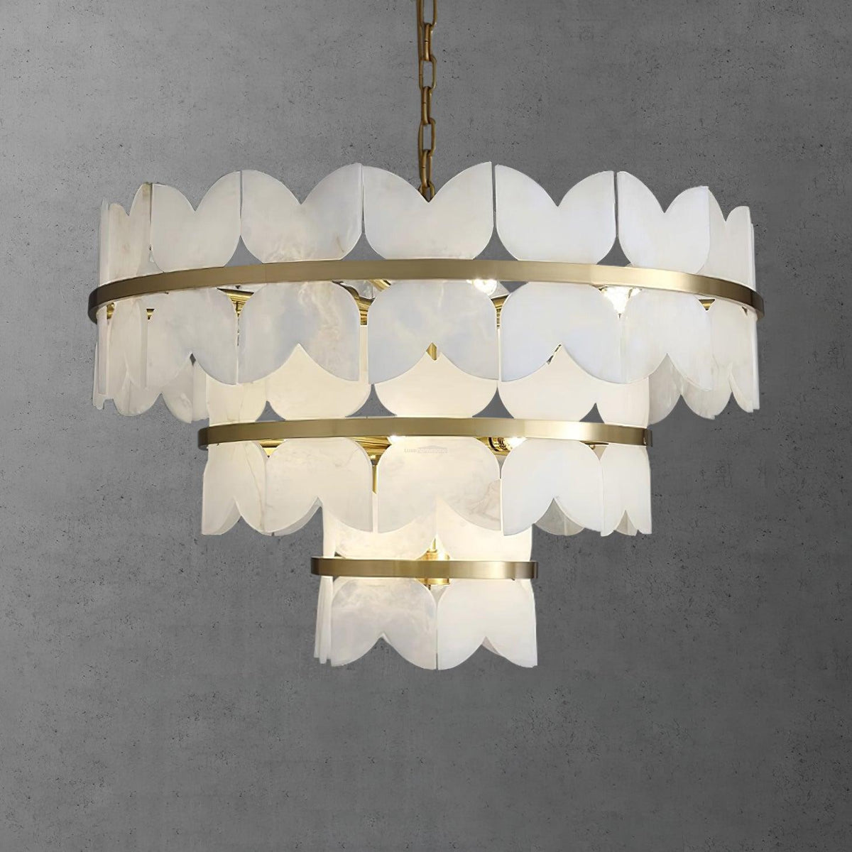 Alabaster Cloudscape Chandelier with 1/2 layer - 2 layers Long L 39.4" x W 13.8" x H 14.2" / L 100cm x W 35cm x H 36cmcasivra