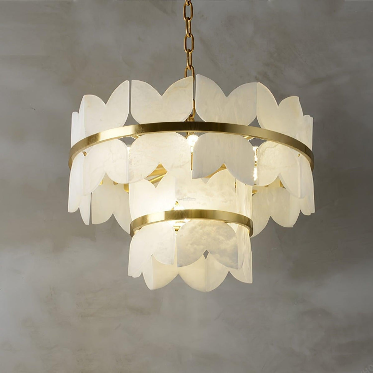 Alabaster Cloudscape Chandelier with 1/2 layer - 2 layers 31.5" x H 14.2" / Dia 80cm x H 36cmcasivra