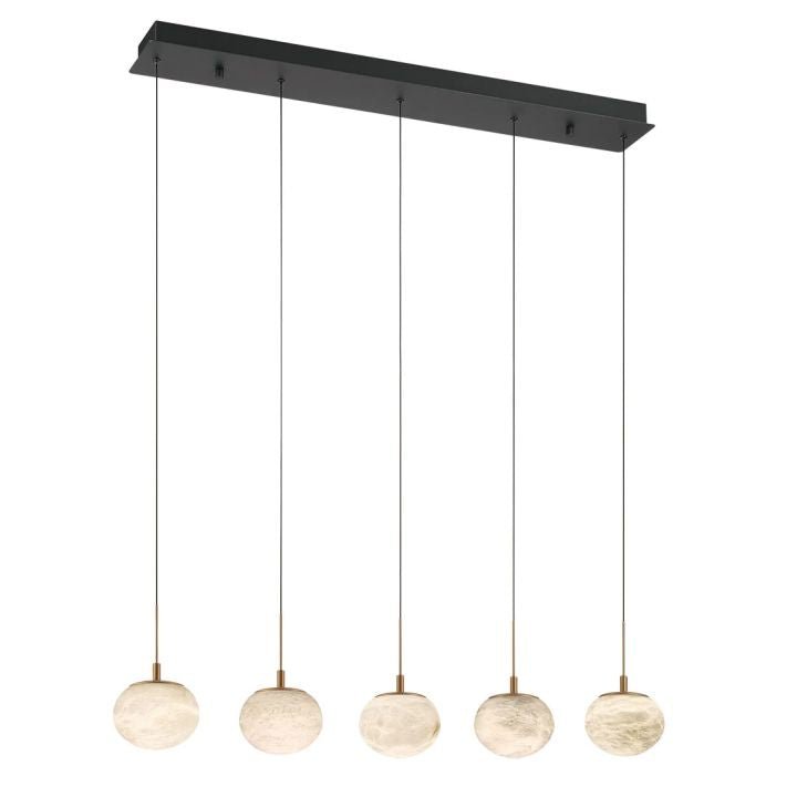 Alabaster Codri Linear LED Chandelier - Matte Black5 Lightcasivra