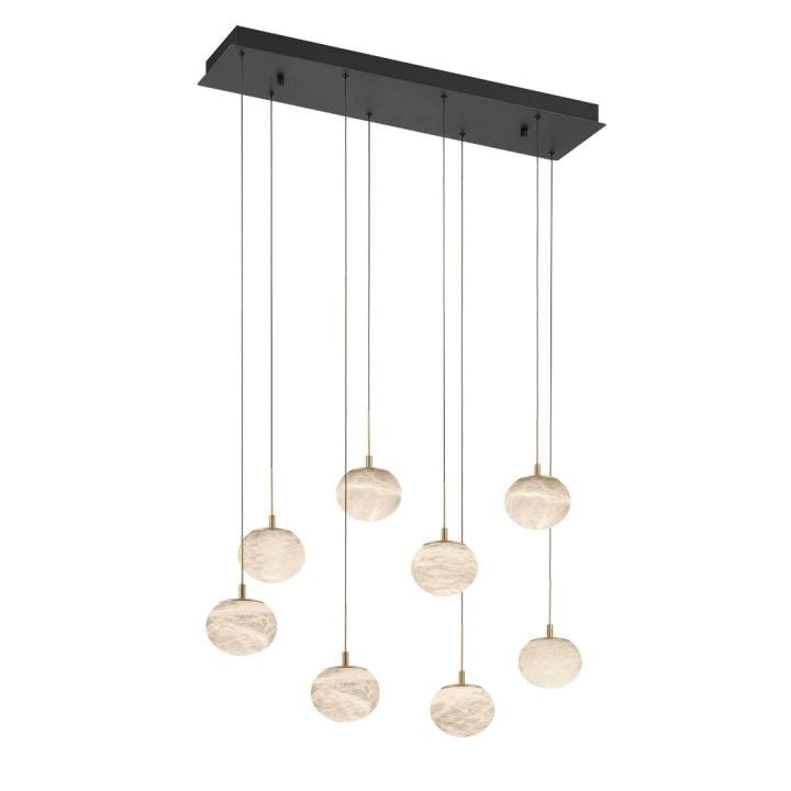 Alabaster Codri Linear LED Chandelier - Matte Black8 Lightcasivra