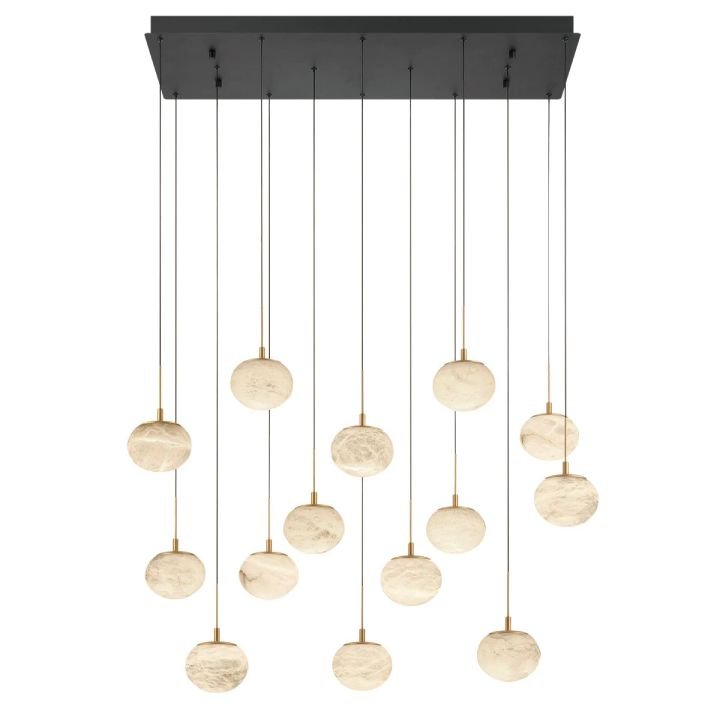 Alabaster Codri Linear LED Chandelier - Matte Black8 Lightcasivra