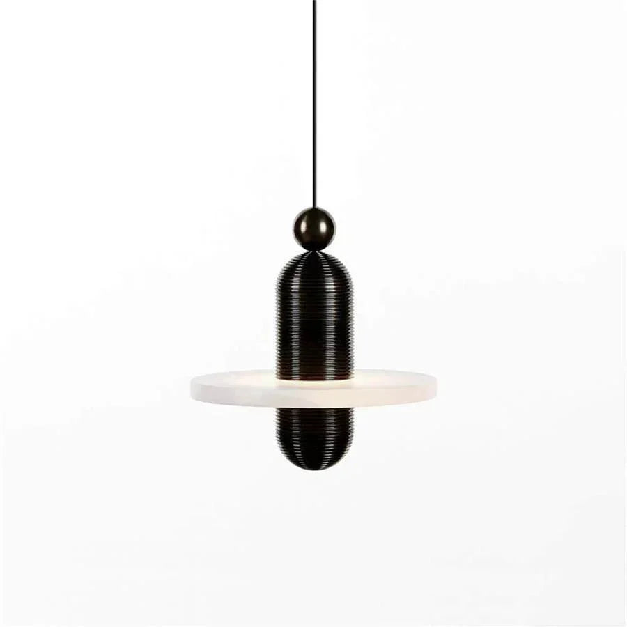 Alabaster Comet Pendant Lamp - D 28cm x H 31.5cm / ∅ 11″ x H 12.4″BlackWarm Lightcasivra