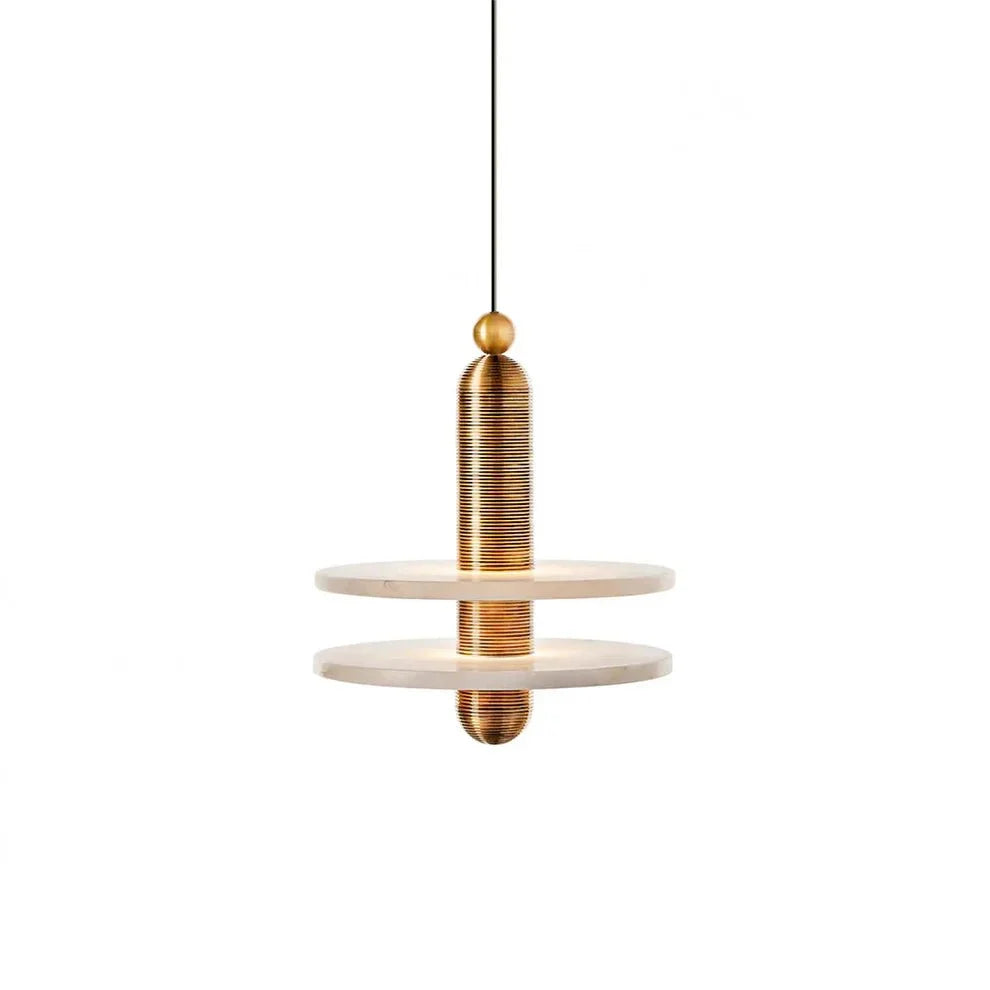 Alabaster Comet Pendant Lamp - D 40cm x H 45cm / ∅ 15.7″ x H 17.7″GoldWarm Lightcasivra